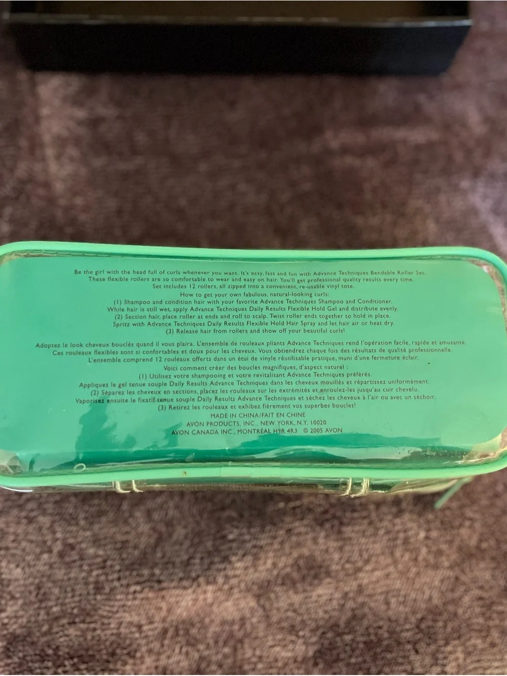 Advance Techniques Green Bendable Hair Roller Set Black Mini Flat Iron